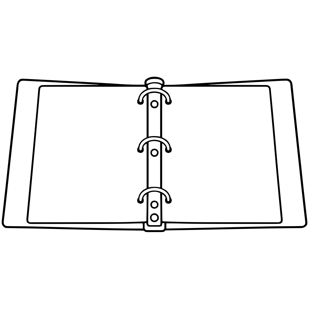 リングバインダーのイラスト（シンプル）