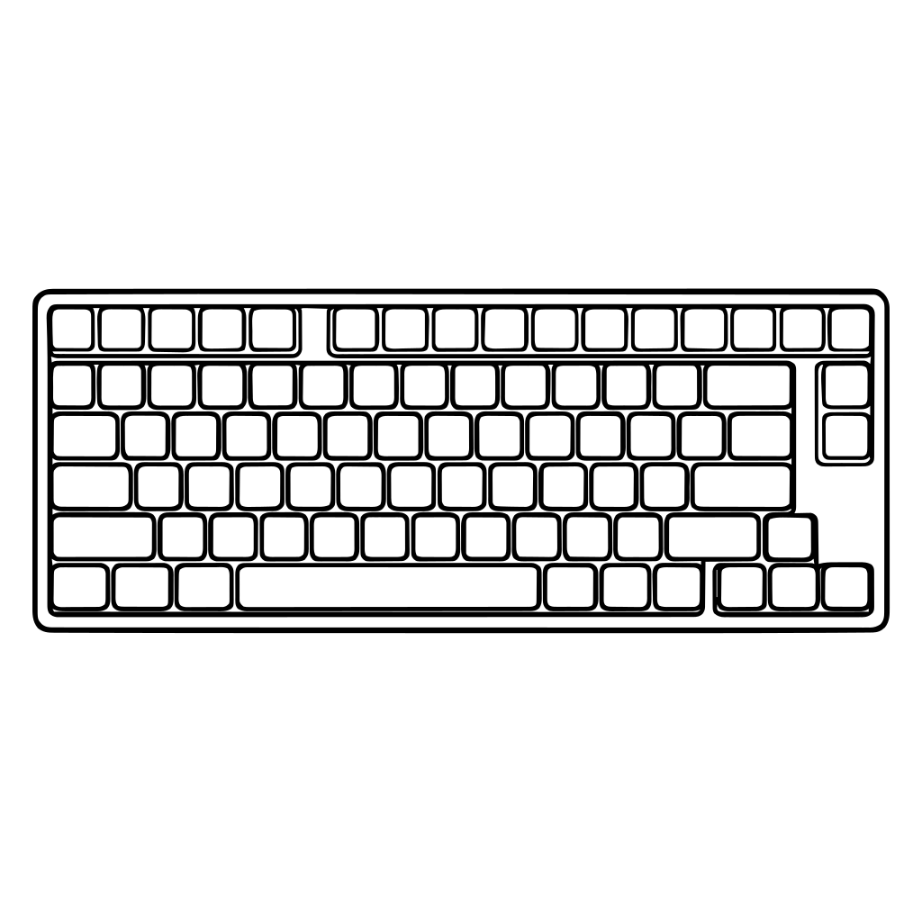 キーボードのイラスト（線画）
