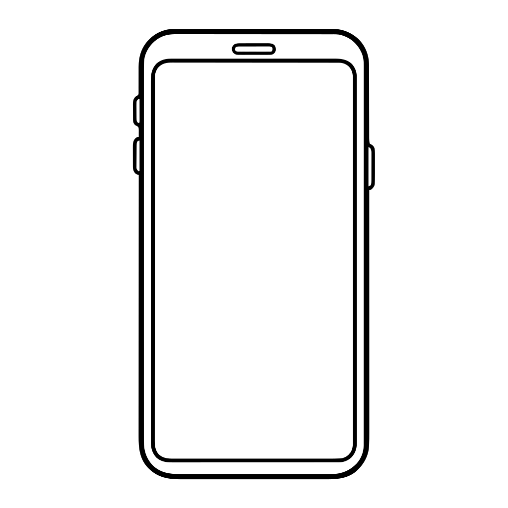 スマートフォンのイラスト（シンプル）