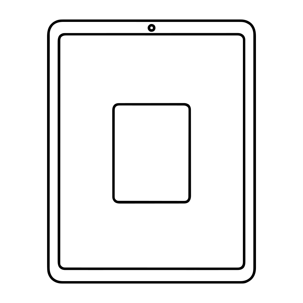 タブレットのイラスト（シンプル）