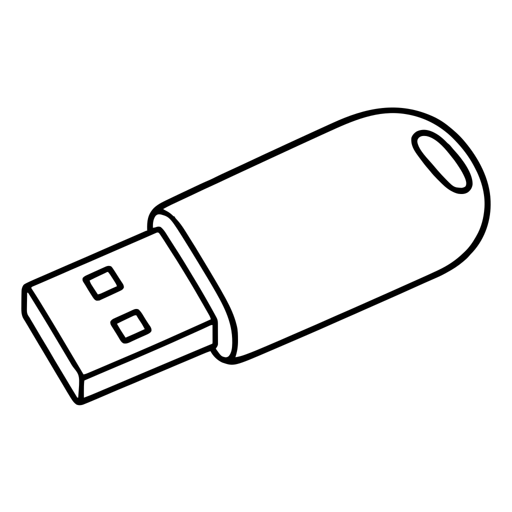 USBメモリのイラスト（シンプル）
