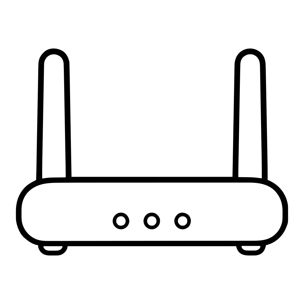 無線LANルーターのイラスト（丸みのあるデフォルメ）
