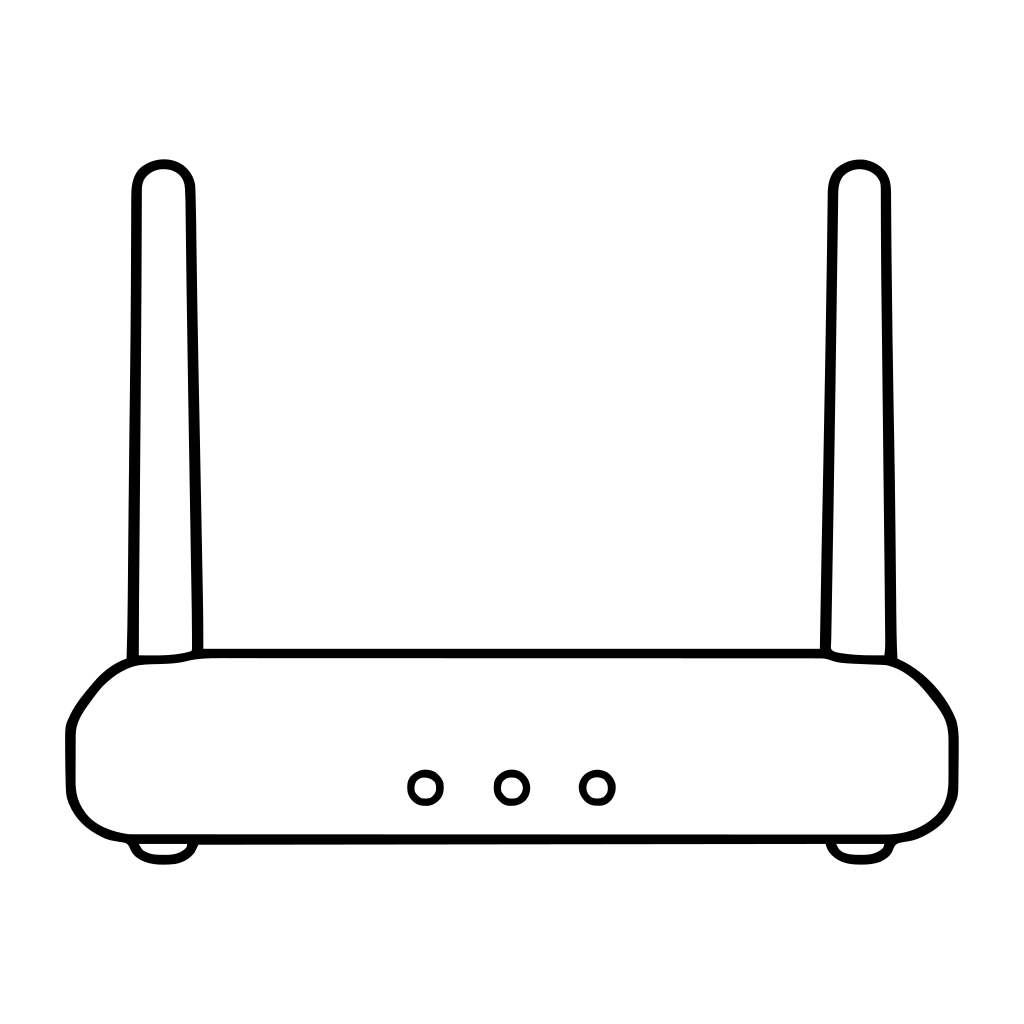 無線LANルーターのイラスト（シンプル）