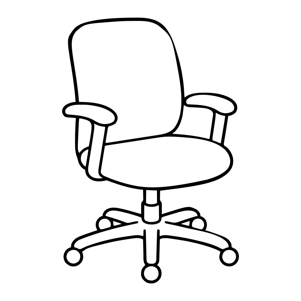 オフィスチェアのイラスト（シンプル）