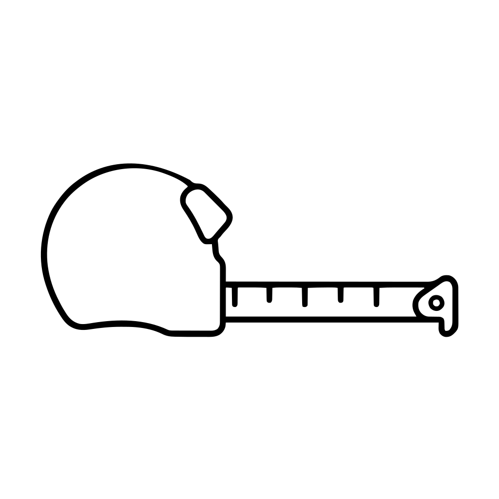 メジャーのイラスト（丸みのあるデフォルメ）