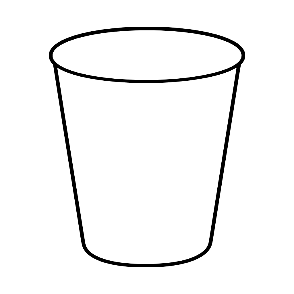 ごみ箱のイラスト（シンプル）