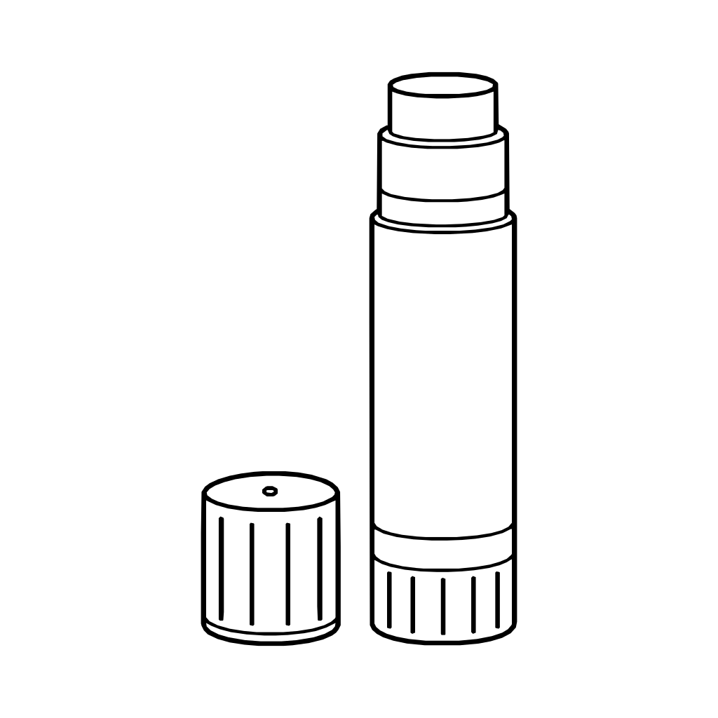 スティックのりのイラスト（シンプル）