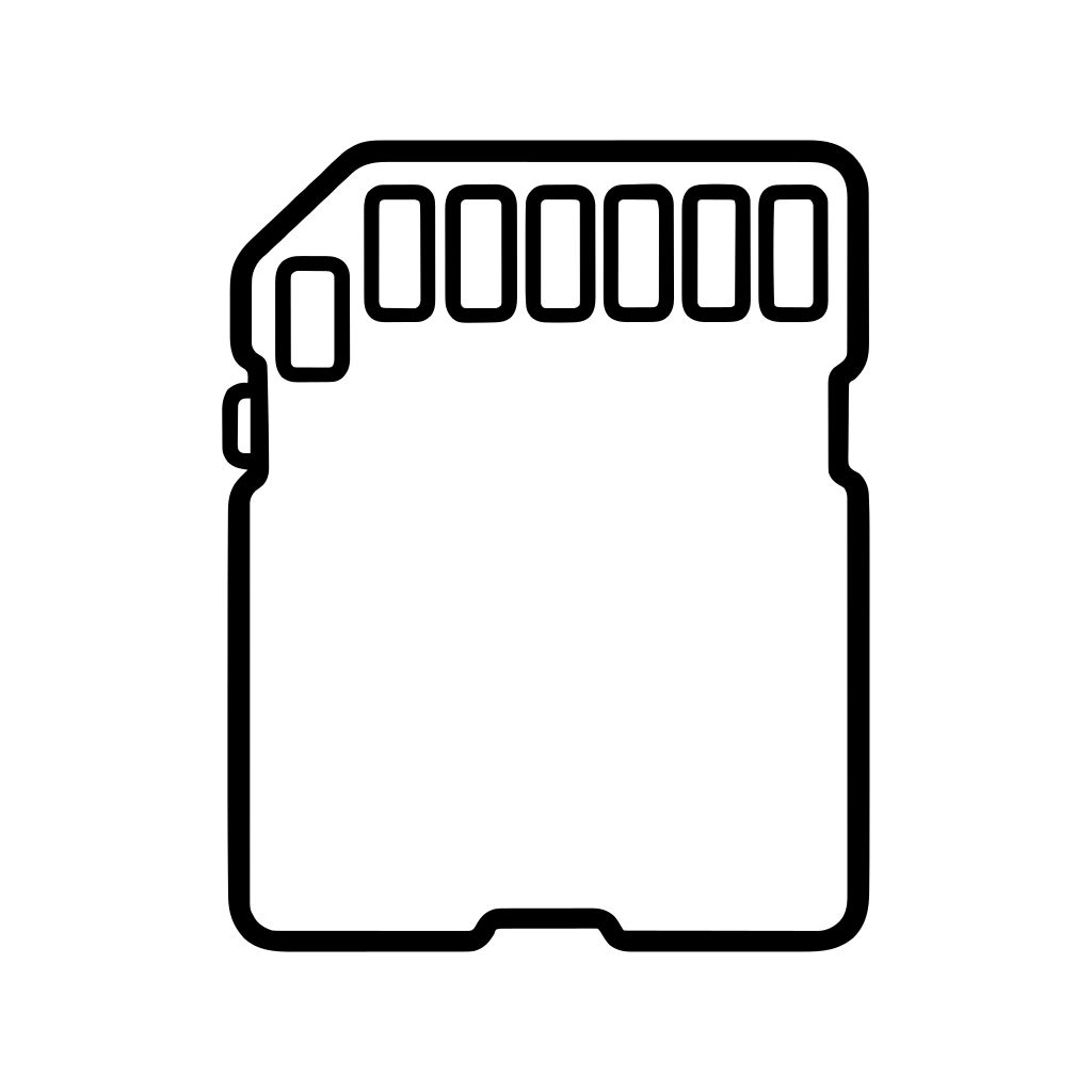 SDカードのイラスト（丸みのあるデフォルメ）