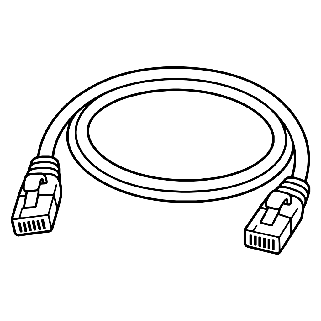 LANケーブルのイラスト（シンプル）