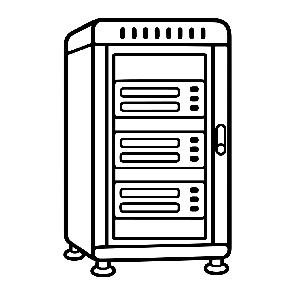 Server rack illustration (Rounded style)