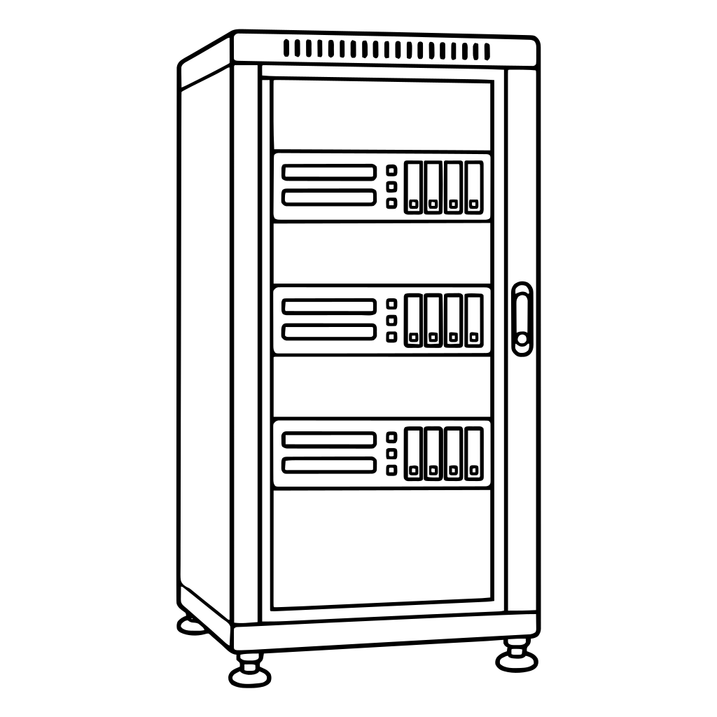 Server rack illustration (Simple style)