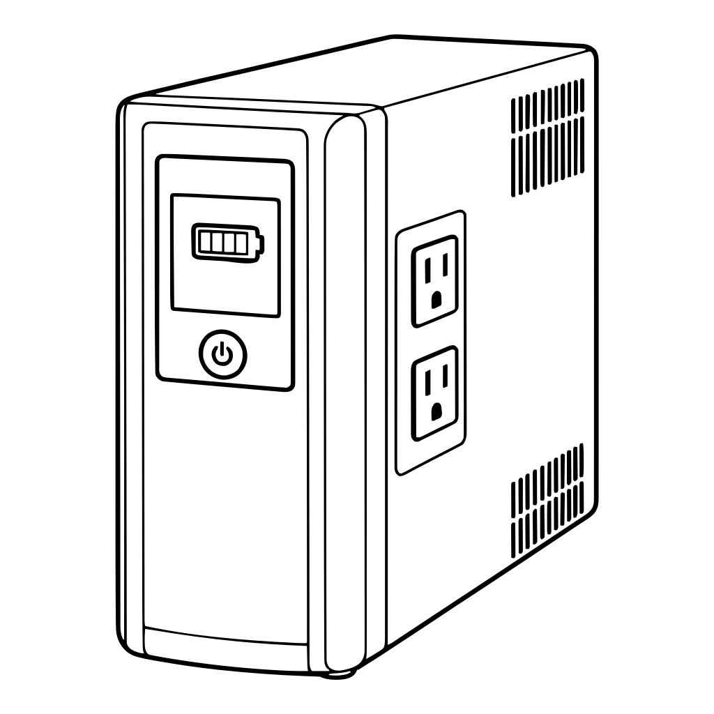 無停電電源装置のイラスト（線画）