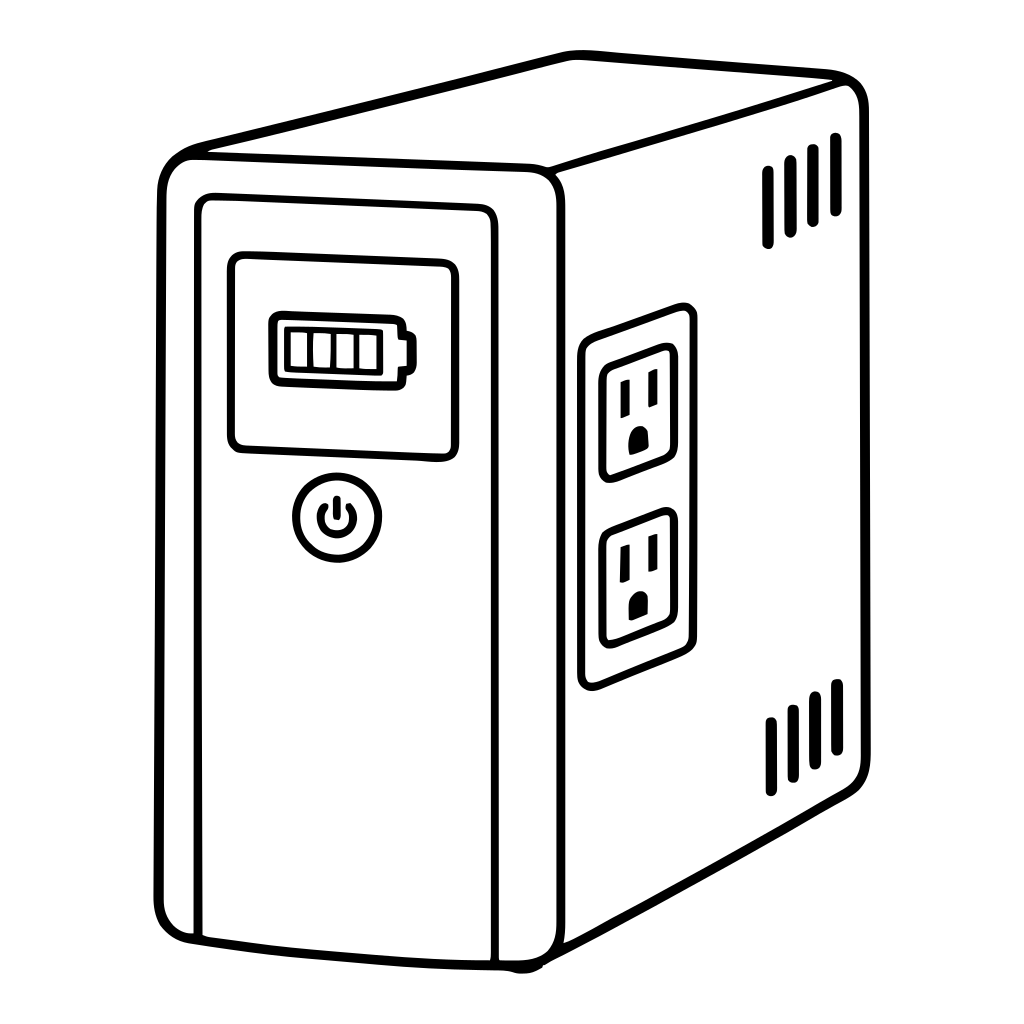 無停電電源装置のイラスト（シンプル）