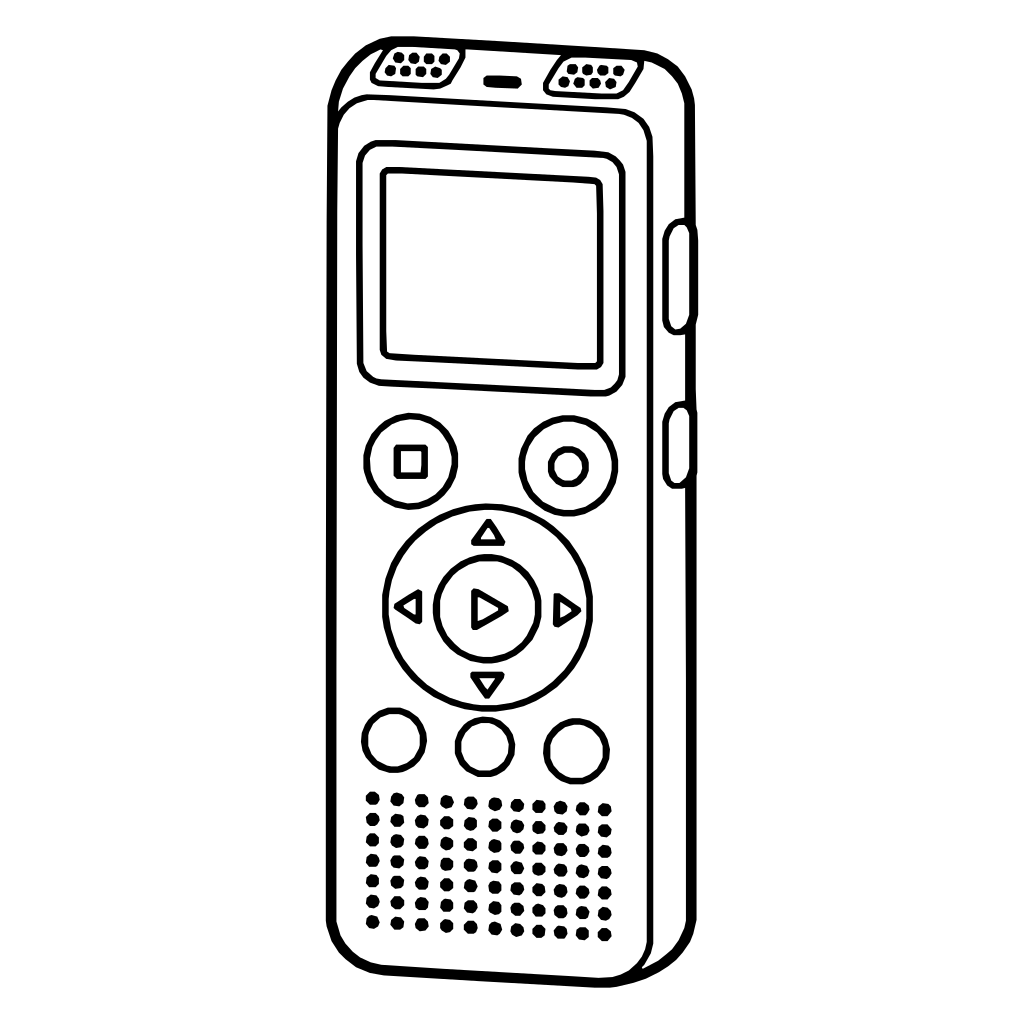 ICレコーダーのイラスト（シンプル）