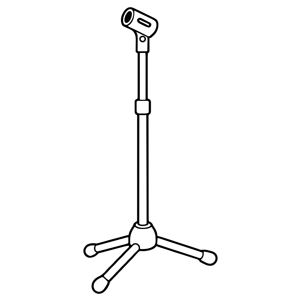 Microphone stand illustration (Simple style)