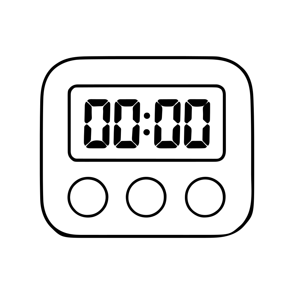 Digital timer illustration (Line style)