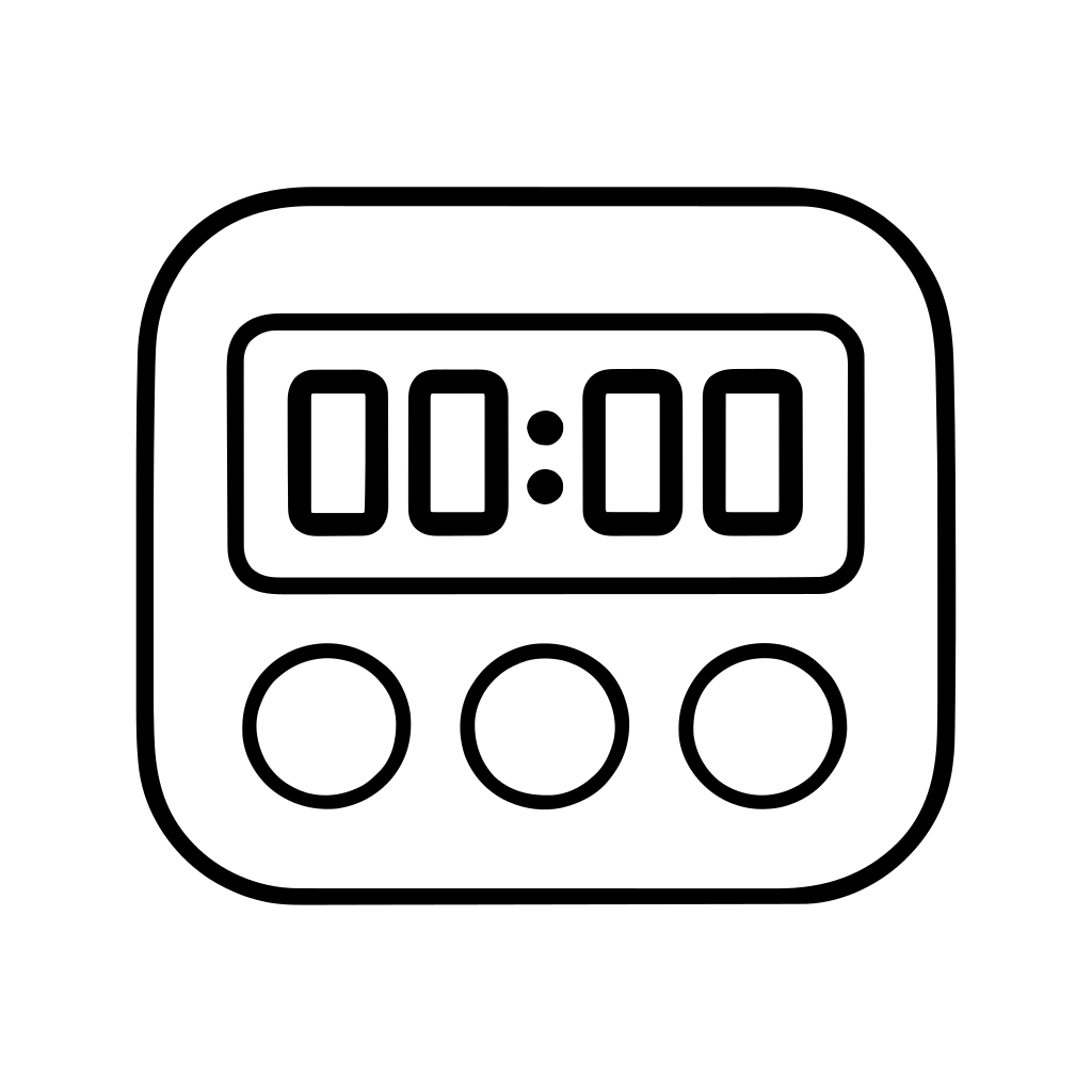 Digital timer illustration (Simple style)