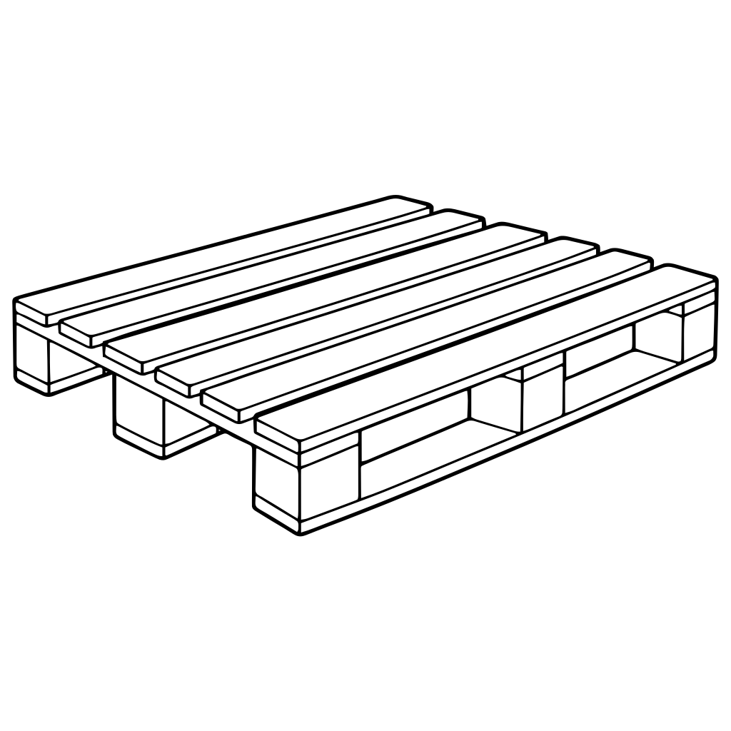 パレットのイラスト（線画）