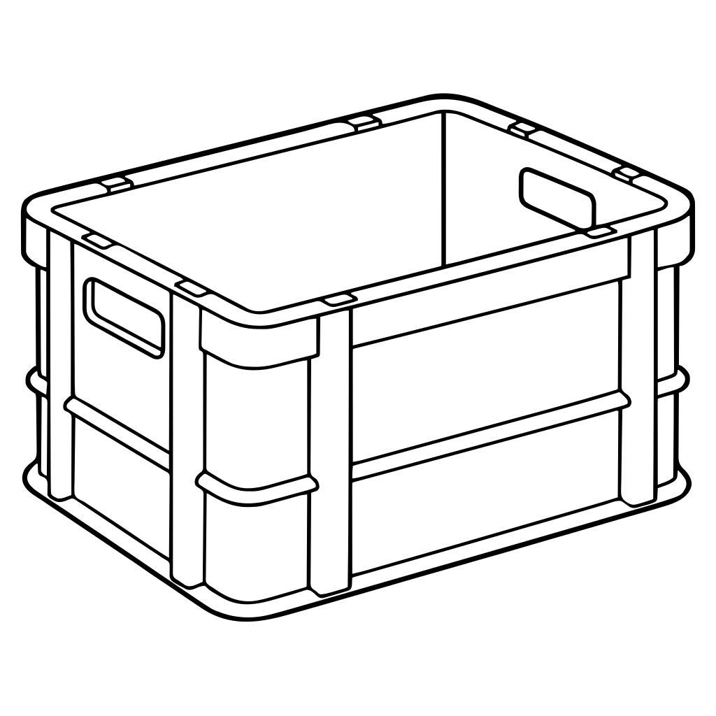 物流コンテナのイラスト（シンプル）