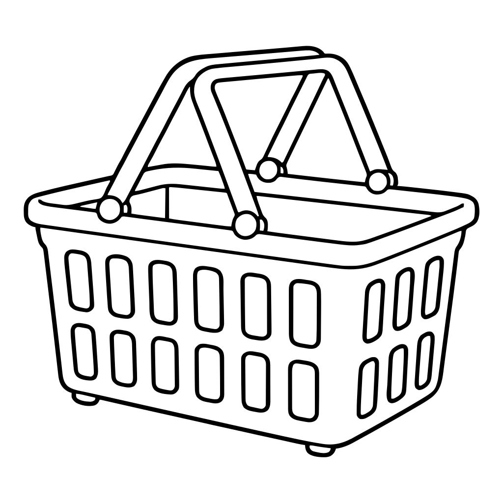 Shopping basket illustration (Simple style)