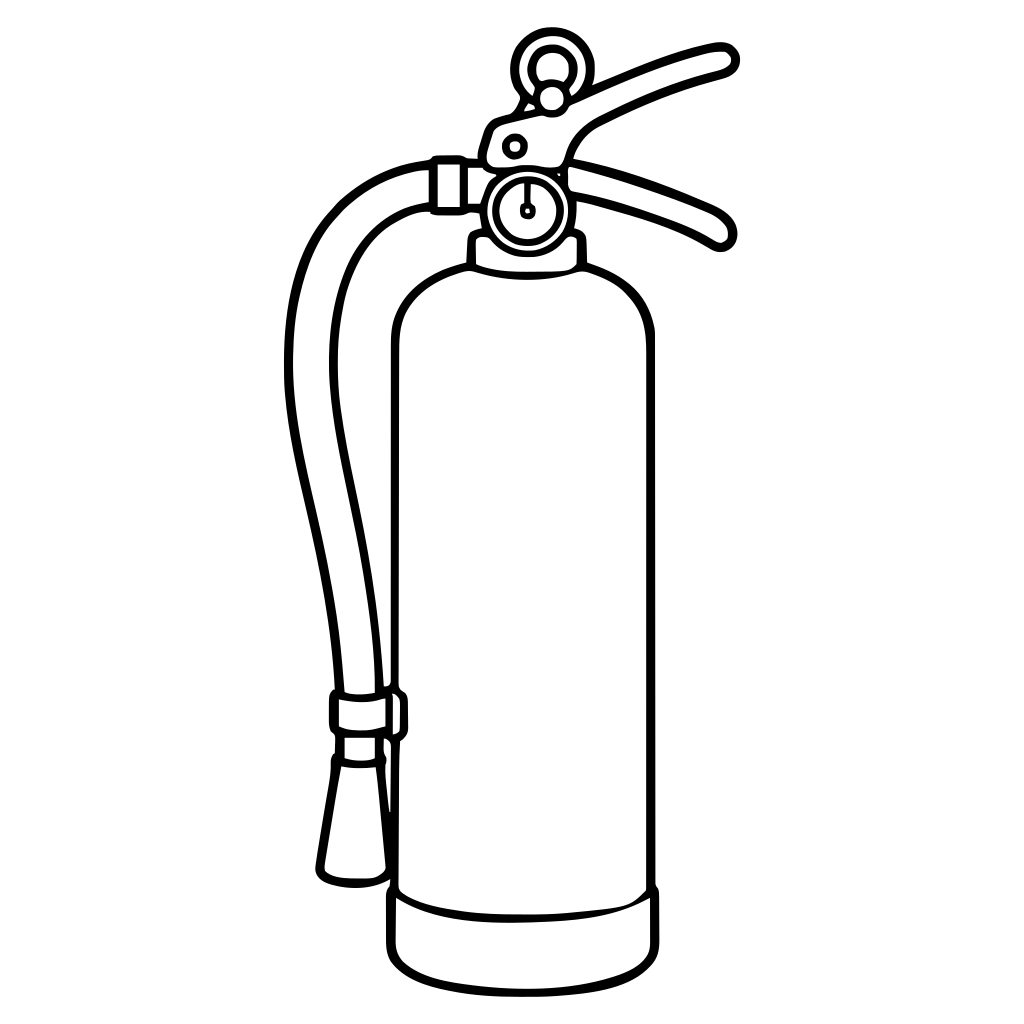 消火器のイラスト（シンプル）