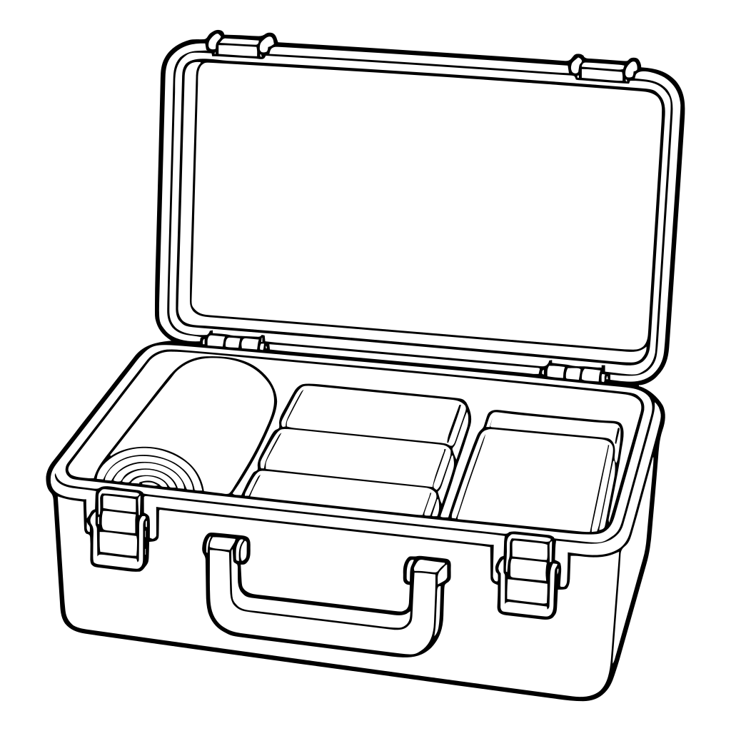 First aid box illustration (Line style)