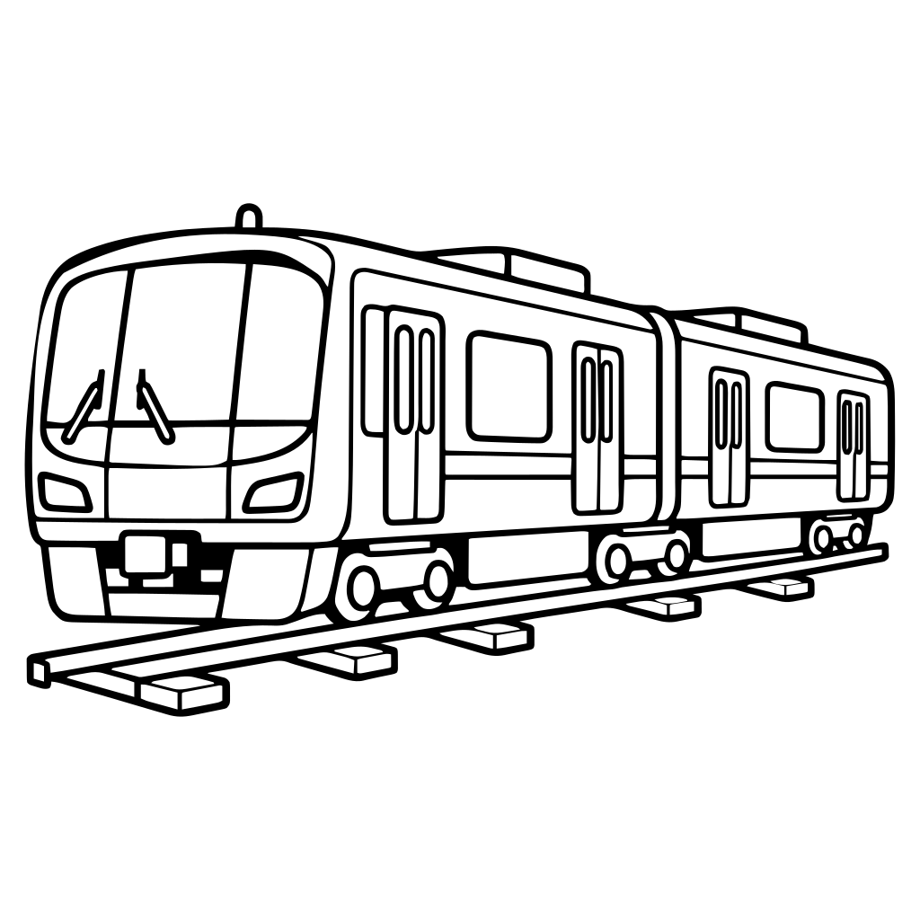 電車のイラスト（シンプル）