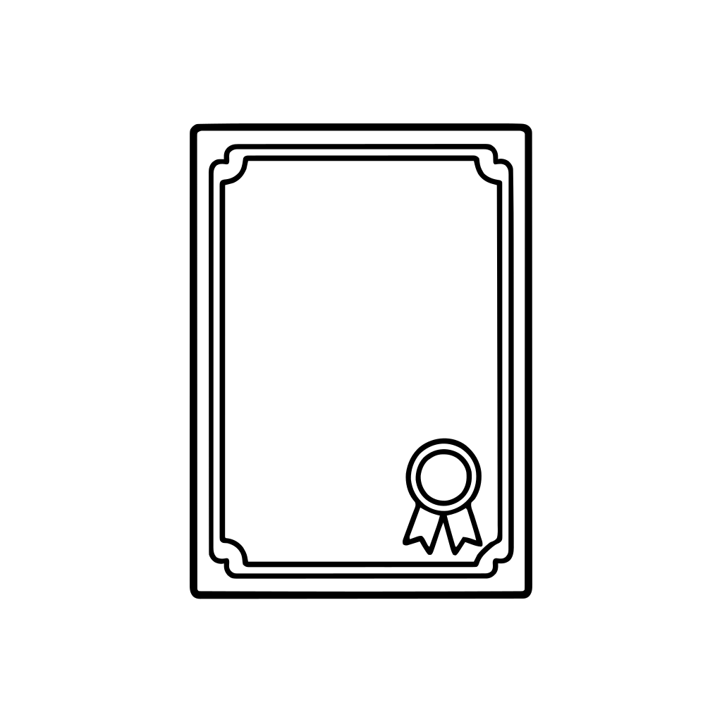 証書・賞状のイラスト（シンプル）