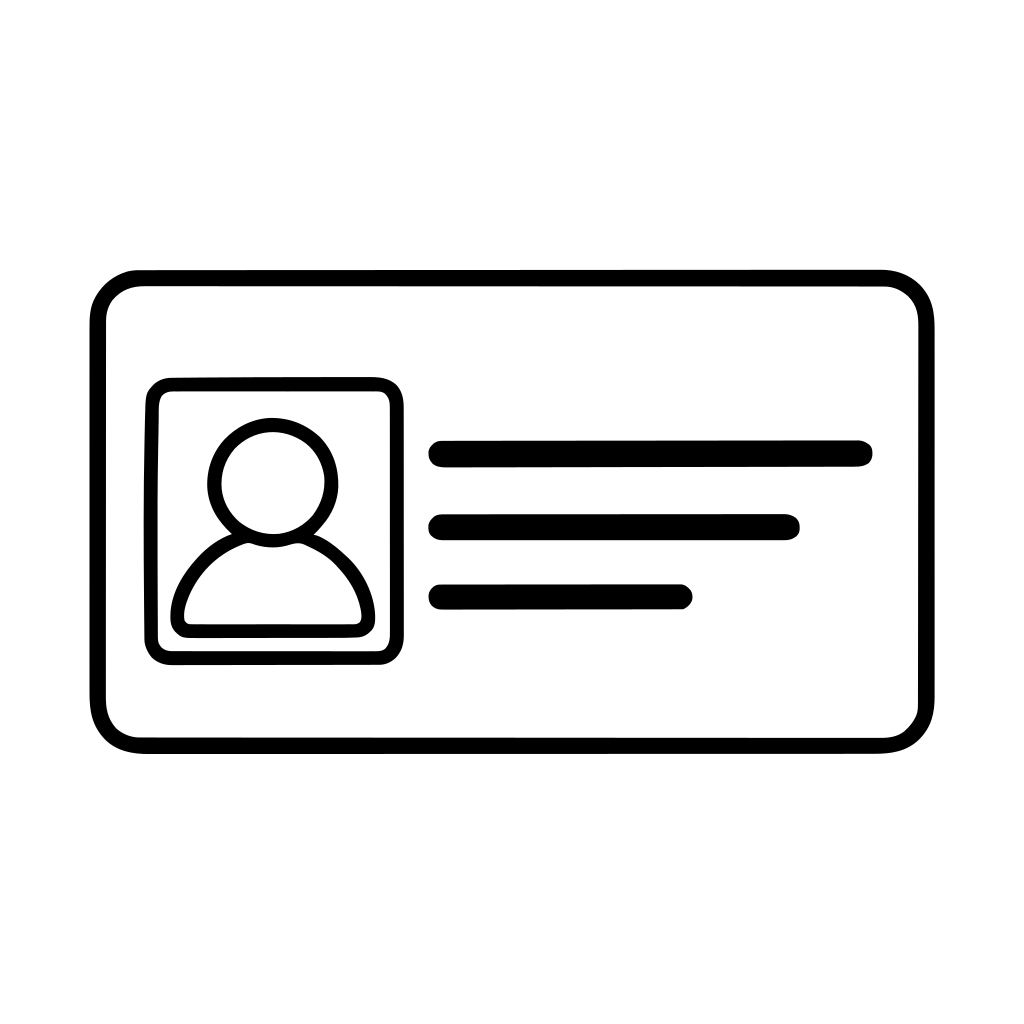 汎用の会員証カードのイラスト（シンプル）