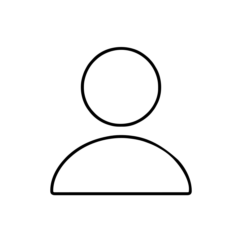1人の人物ピクトグラムのイラスト（シンプル）
