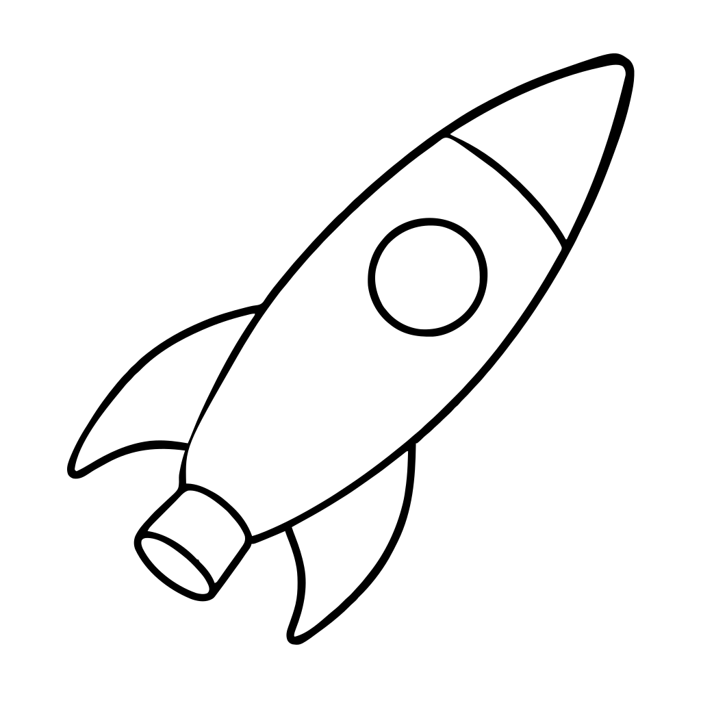 ロケットの記号のイラスト（シンプル）