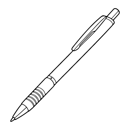 ボールペンのイラスト（線画）