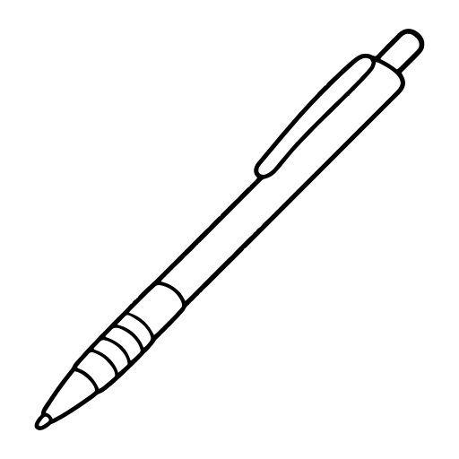 ボールペンのイラスト（シンプル）