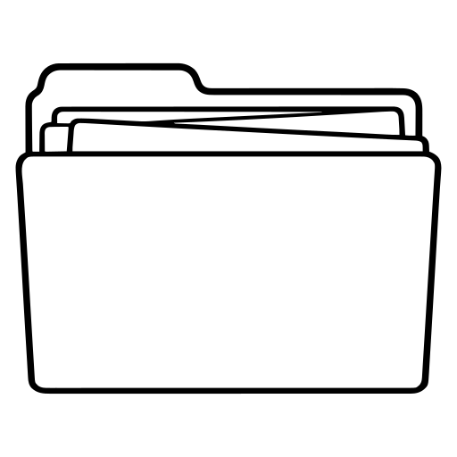 書類入りフォルダーのイラスト（シンプル）