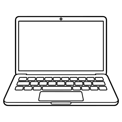 ノートパソコンのイラスト（シンプル）