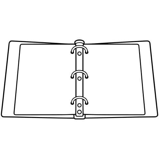 リングバインダーのイラスト（シンプル）