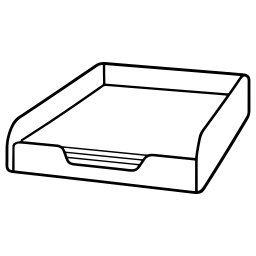 書類トレーのイラスト（シンプル）