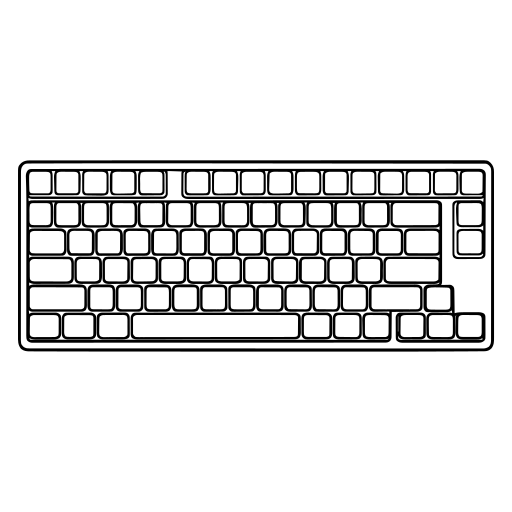 キーボードのイラスト（線画）
