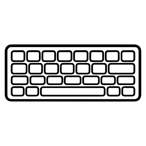 キーボードのイラスト（丸みのあるデフォルメ）