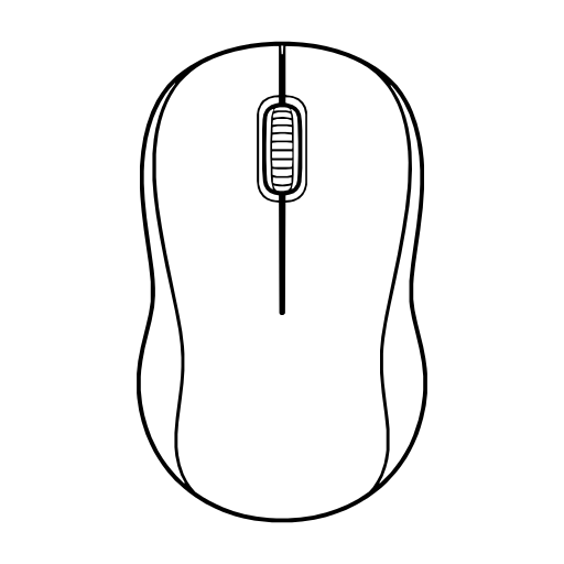 マウスのイラスト（線画）