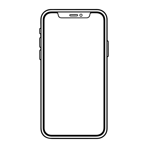 スマートフォンのイラスト（線画）