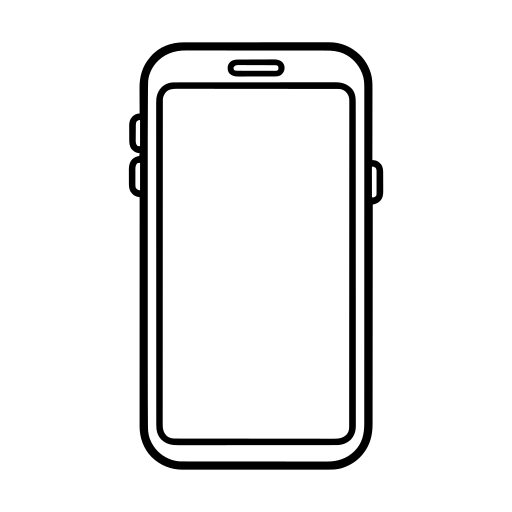 スマートフォンのイラスト（丸みのあるデフォルメ）