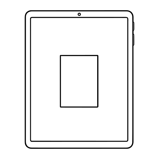 タブレットのイラスト（線画）