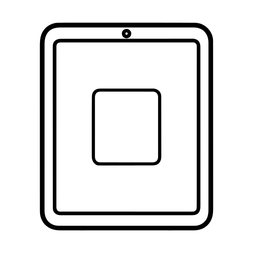 タブレットのイラスト（丸みのあるデフォルメ）