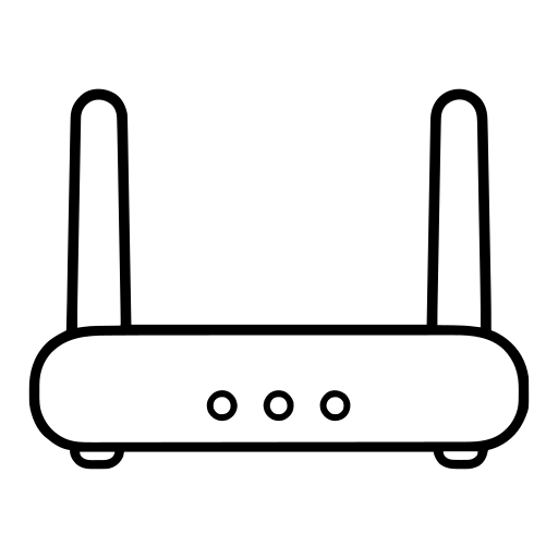 無線LANルーターのイラスト（丸みのあるデフォルメ）