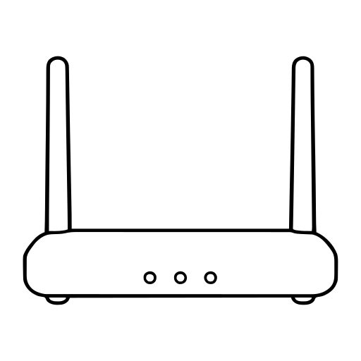 無線LANルーターのイラスト（シンプル）