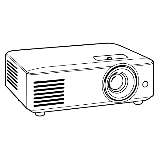 プロジェクターのイラスト（線画）