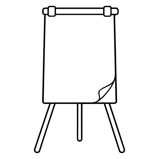 フリップチャートのイラスト（シンプル）