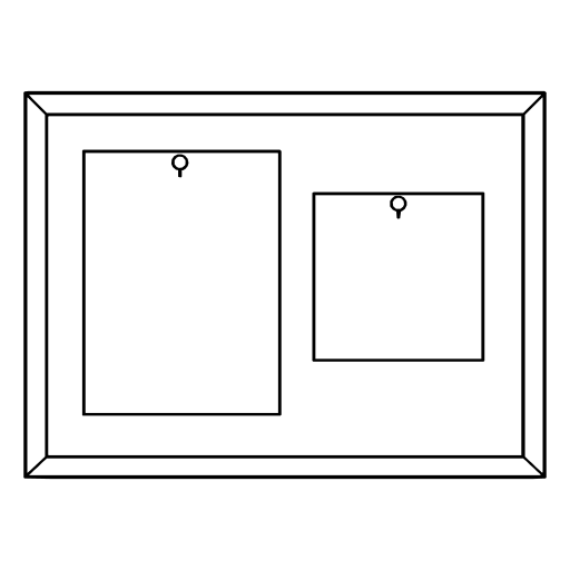 掲示板のイラスト（線画）