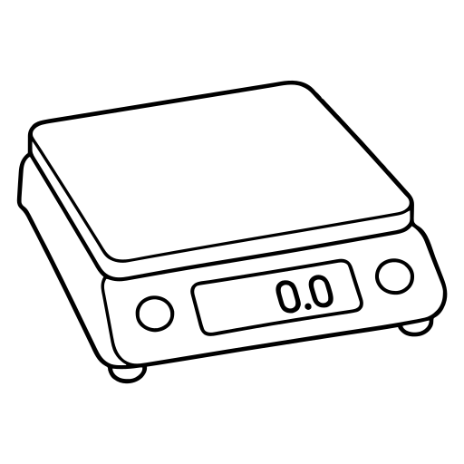 卓上はかりのイラスト（シンプル）